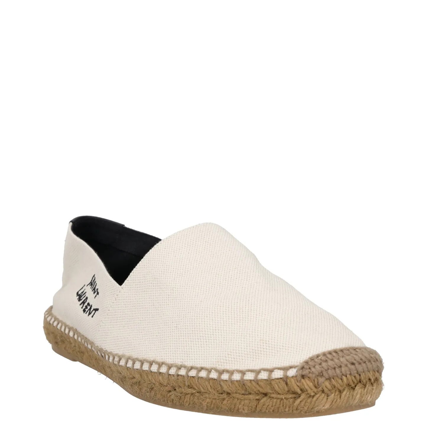 SAINT LAURENT Mens Flat Shoes Beige Cotton Casual Espadrille UK 10.5 RRP 460 — View 2