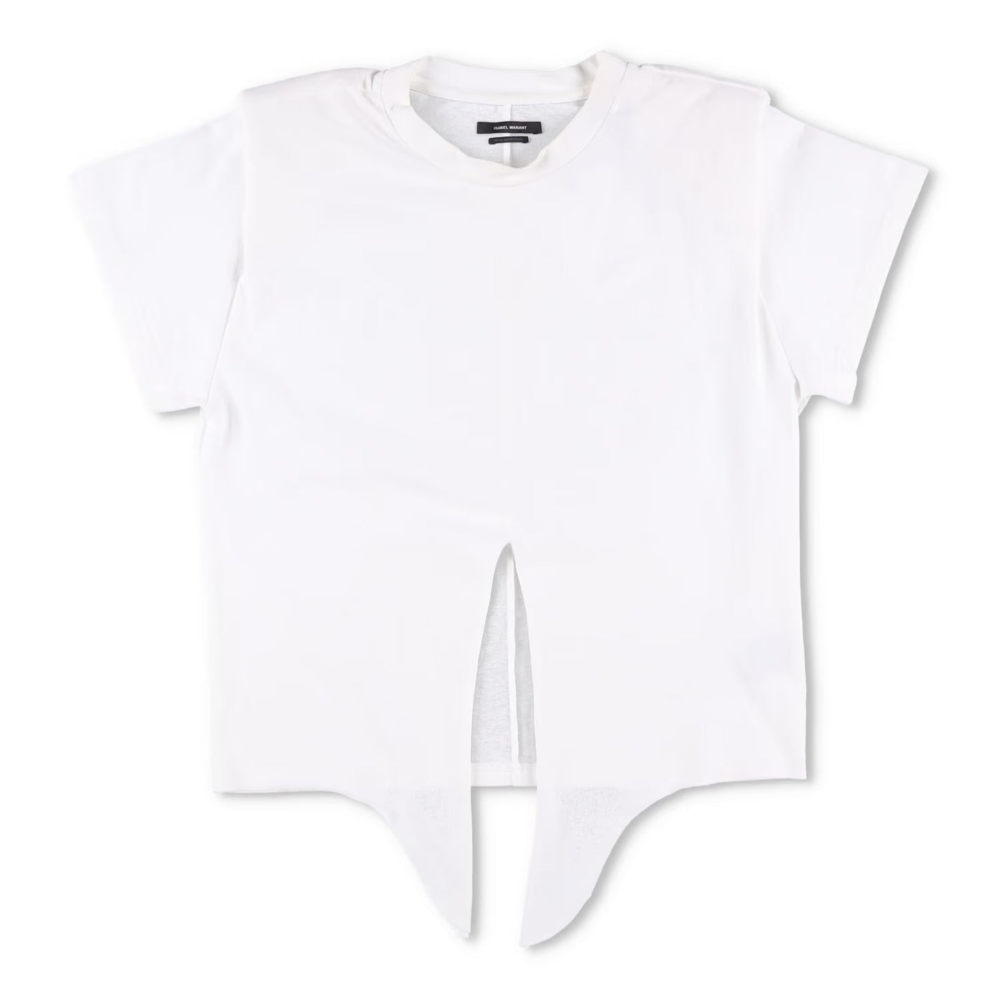 ISABEL MARANT Womens Zelikia T-Shirt Short Sleeve Tie Front White Size S RRP 235