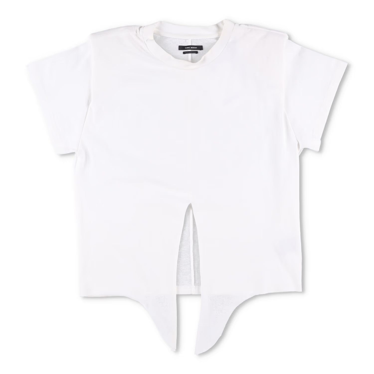 ISABEL MARANT Womens Zelikia T-Shirt Short Sleeve Tie Front White Size S RRP 235