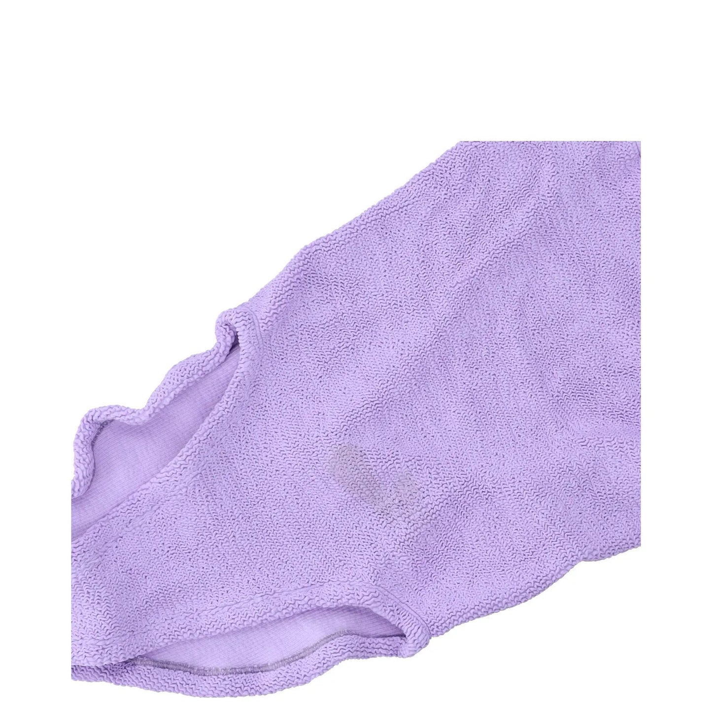 HUNZA G Womens Classic Swimdress Square Neck Crinkle One Piece Purple OS RRP 145 — View 4