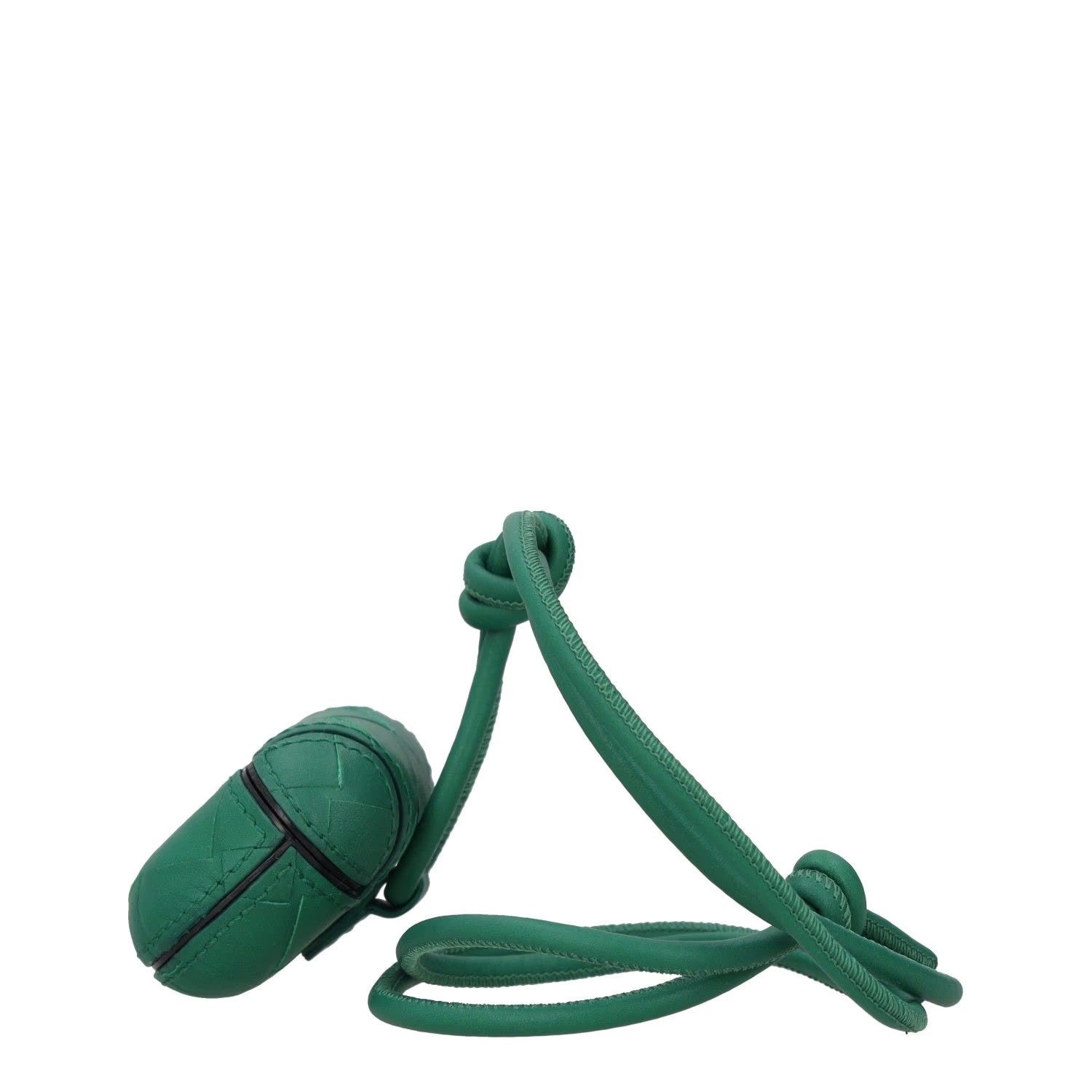BOTTEGA VENETA Carry Case Strap For Apple AirPods Pro Green Leather OS RRP 470 — View 2