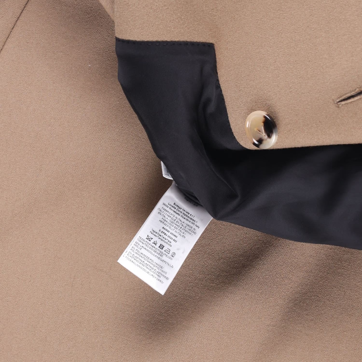 BOTTEGA VENETA Womens Long Beige Wool Coat Double Breasted Size 38 RRP 3500 — View 9