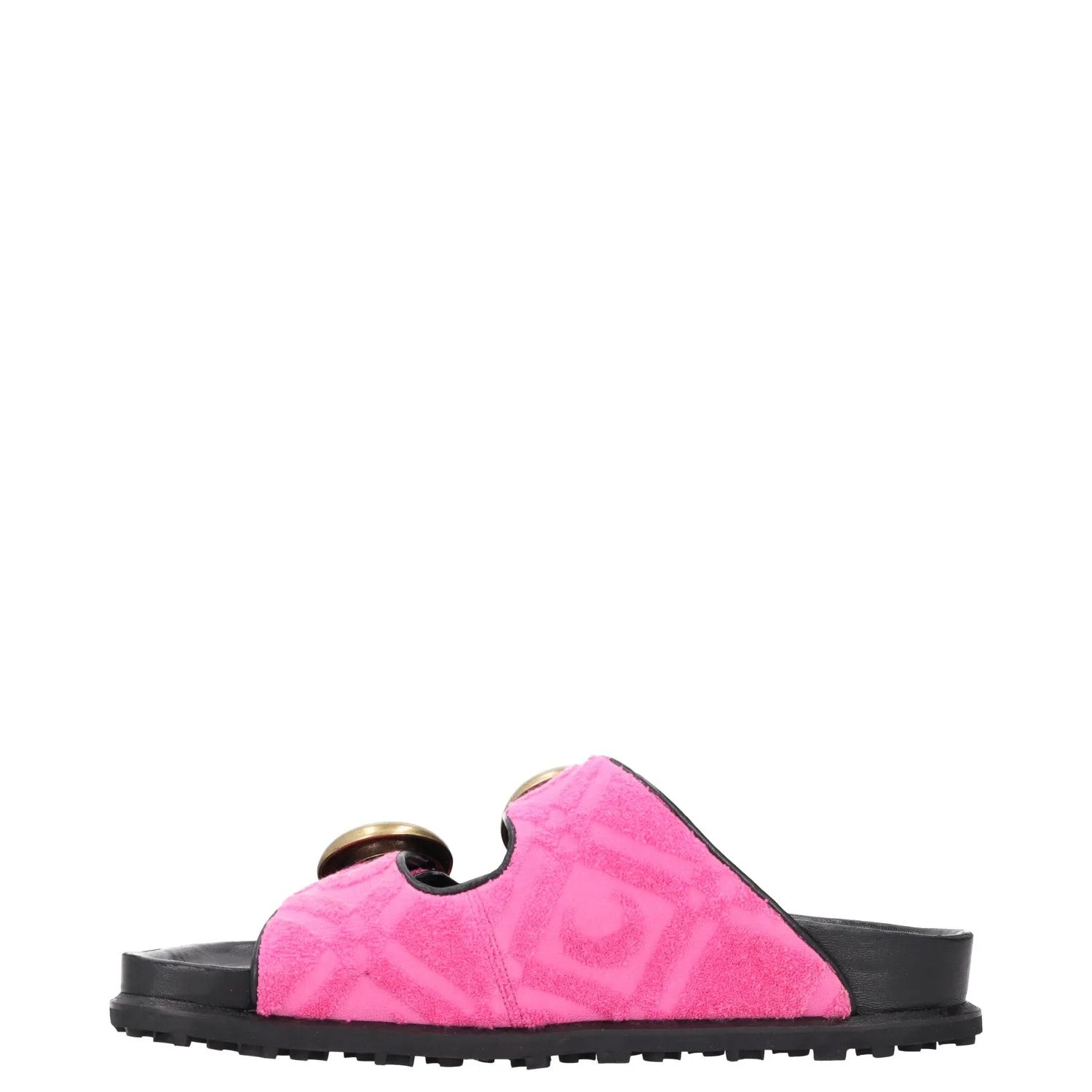 MARINE SERRE Womens Sandals Pink Leather Flats Sliders Strappy EU 39 RRP 250 — View 3