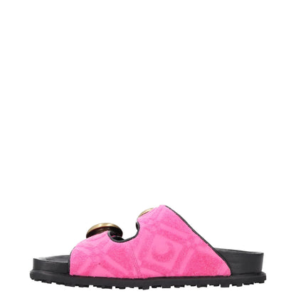 MARINE SERRE Womens Sandals Pink Leather Flats Sliders Strappy EU 39 RRP 250 — View 3