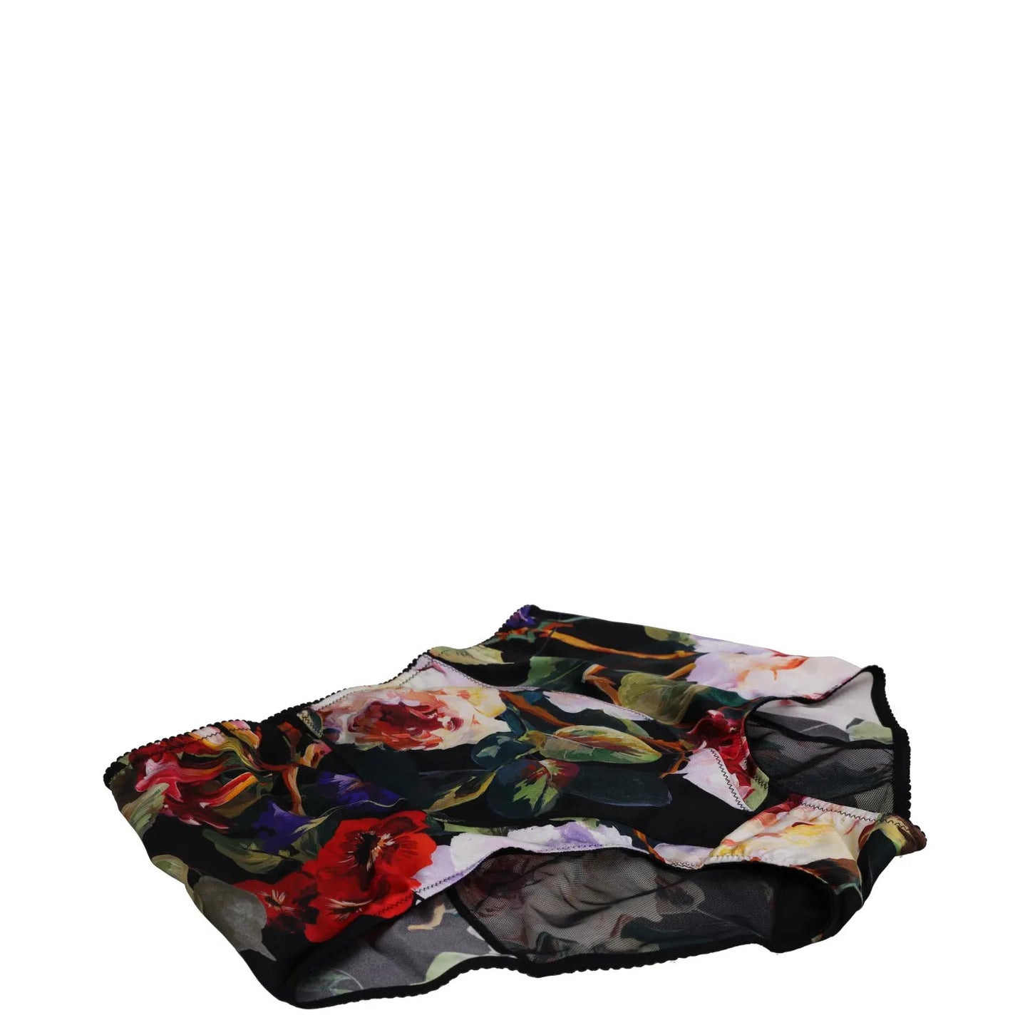 DOLCE&GABBANA Womens Brief High Waist Silk Floral Print Knickers Multi M RRP 301 — View 2