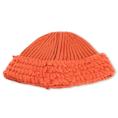 MONCLER GENIUS X Salehe Bembury Womens Beanie Hat Orange Knit Detail OS RRP 280 — View 3