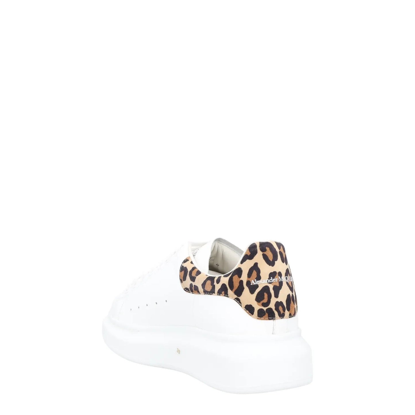 ALEXANDER MCQUEEN Womens White Leopard Print Leather Low Top Chunky UK 6 RRP 540 — View 5