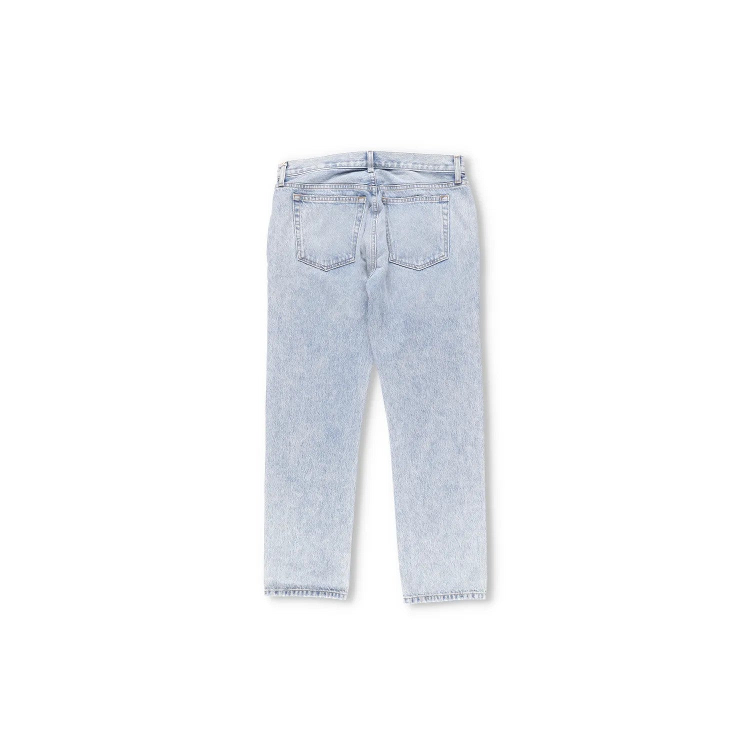 KHAITE Womens Straight Denim Jeans Light Wash Blue Button Comfort Size 28 RRP450 — View 9