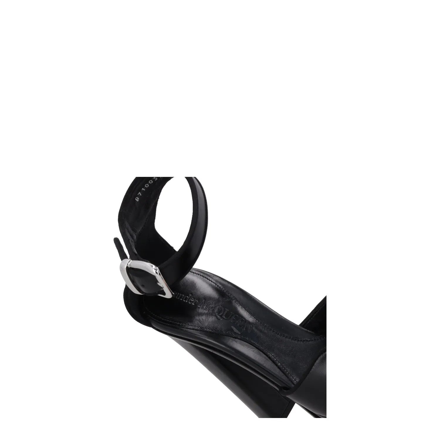 ALEXANDER MCQUEEN Ladies Platform Sandal Leather Black Block Heel EU 39 RRP 790 — View 8
