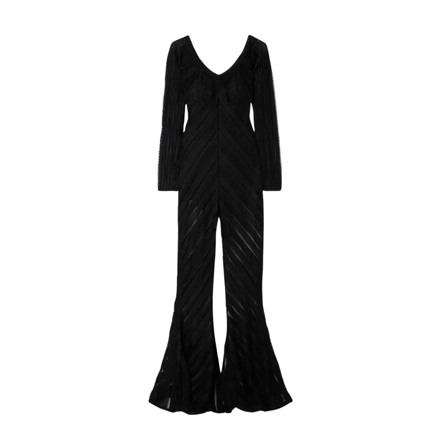 CHARO RUIZ IBIZA Womens Jumpsuit Off Shoulder Long Sleeve Black Size M RRP 425