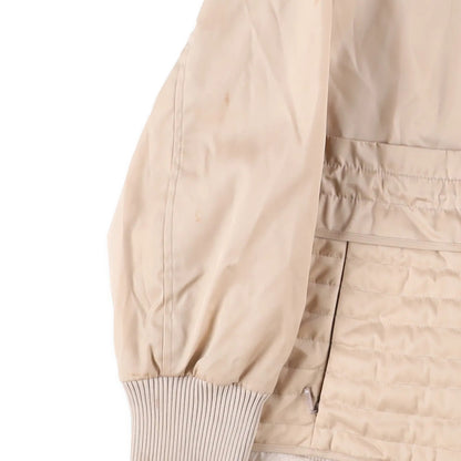 MONCLER Womens Bomber Jacket Beige Nylon Long Sleeve Quilted Zip RRP 1200 — View 8