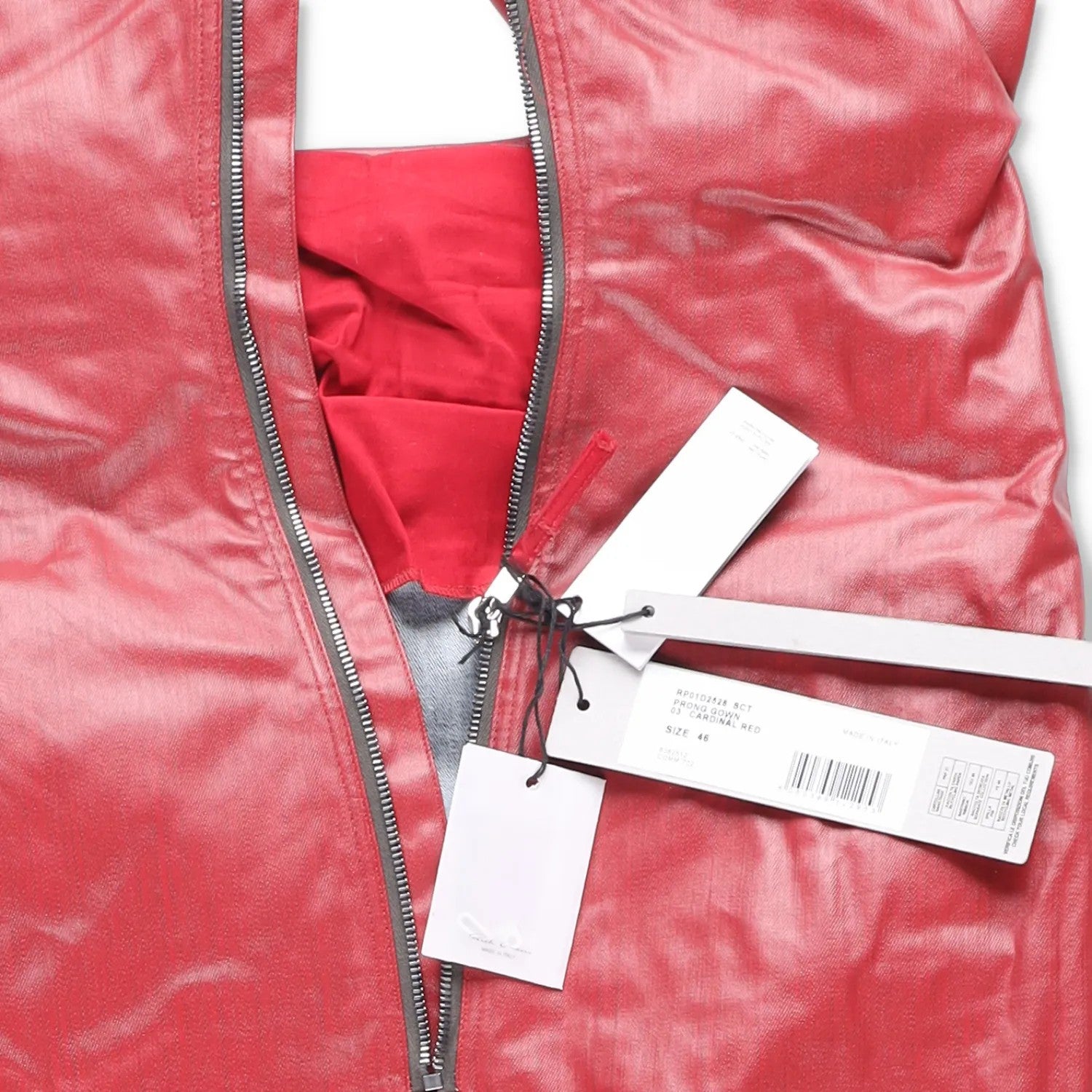 RICK OWENS Women Dress Gown Bandeau Triangle Chest Cutout Sleeveless UK14 RRP930 — View 6