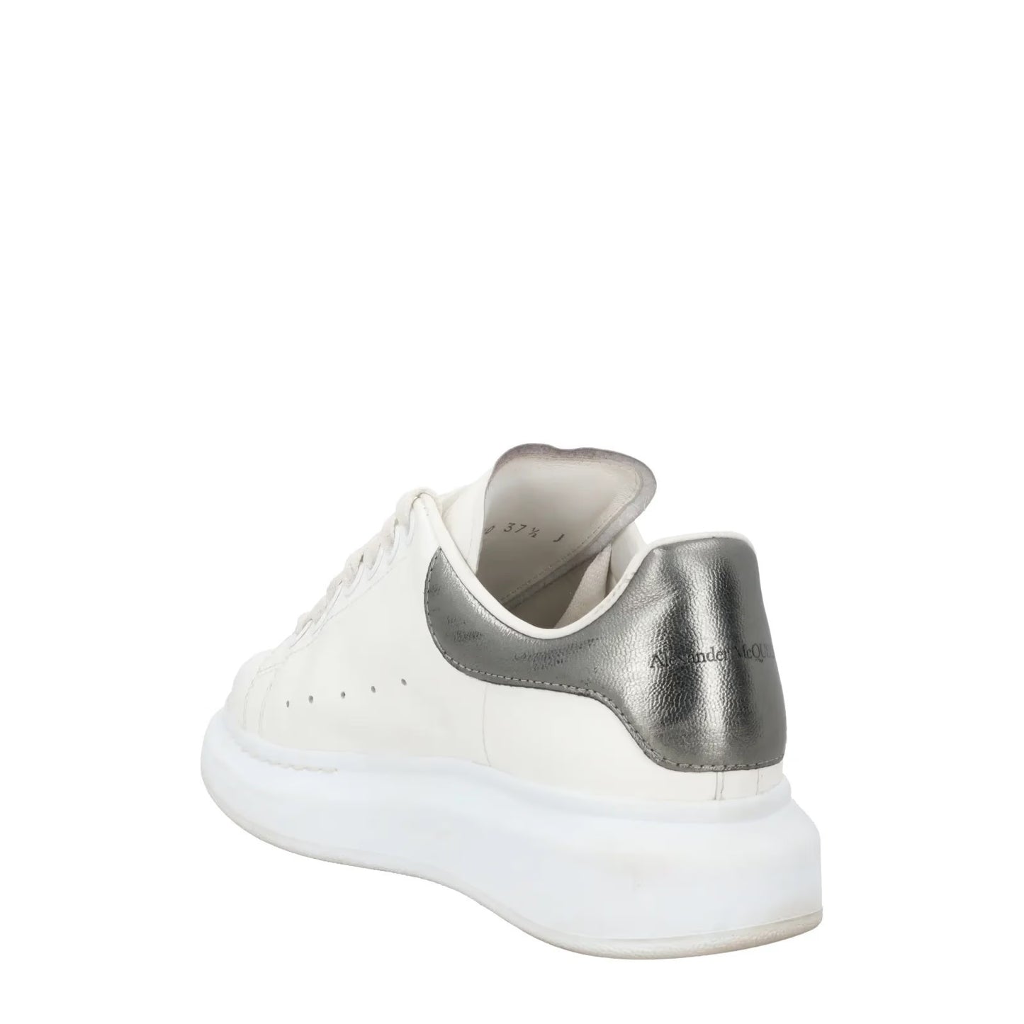 ALEXANDER MCQUEEN Womens Sneakers Pearl Black Leather Low Top EU 37.5 RRP 450 — View 5