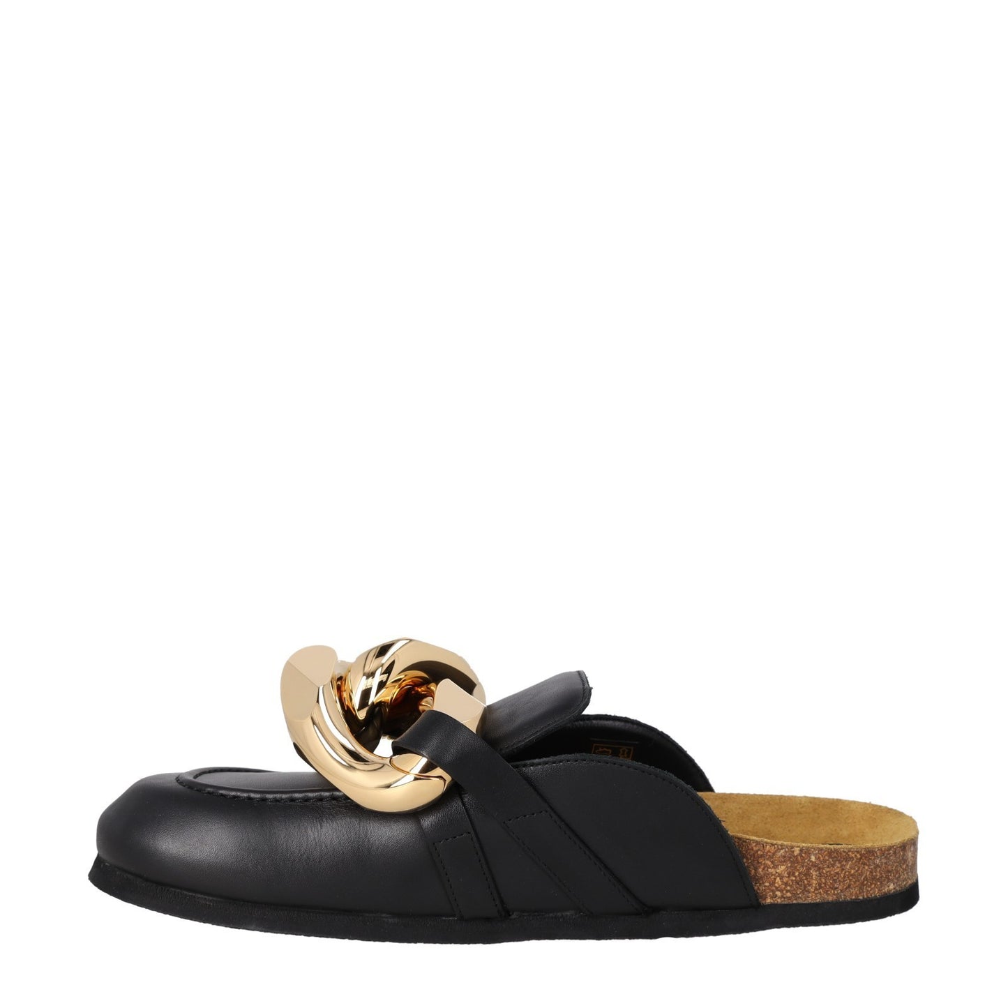 JW ANDERSON Leather Loafer Mules Chain-Embellished Black EU 36 Classic RRP495 — View 4