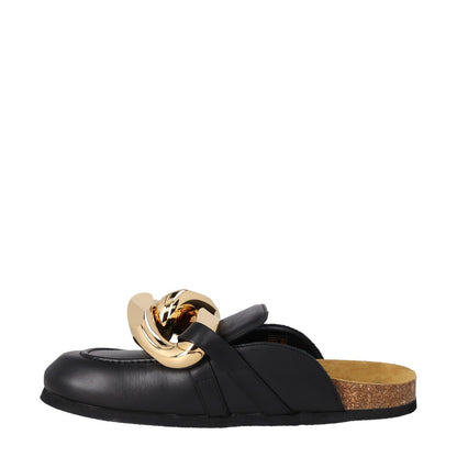 JW ANDERSON Leather Loafer Mules Chain-Embellished Black EU 36 Classic RRP495 — View 4