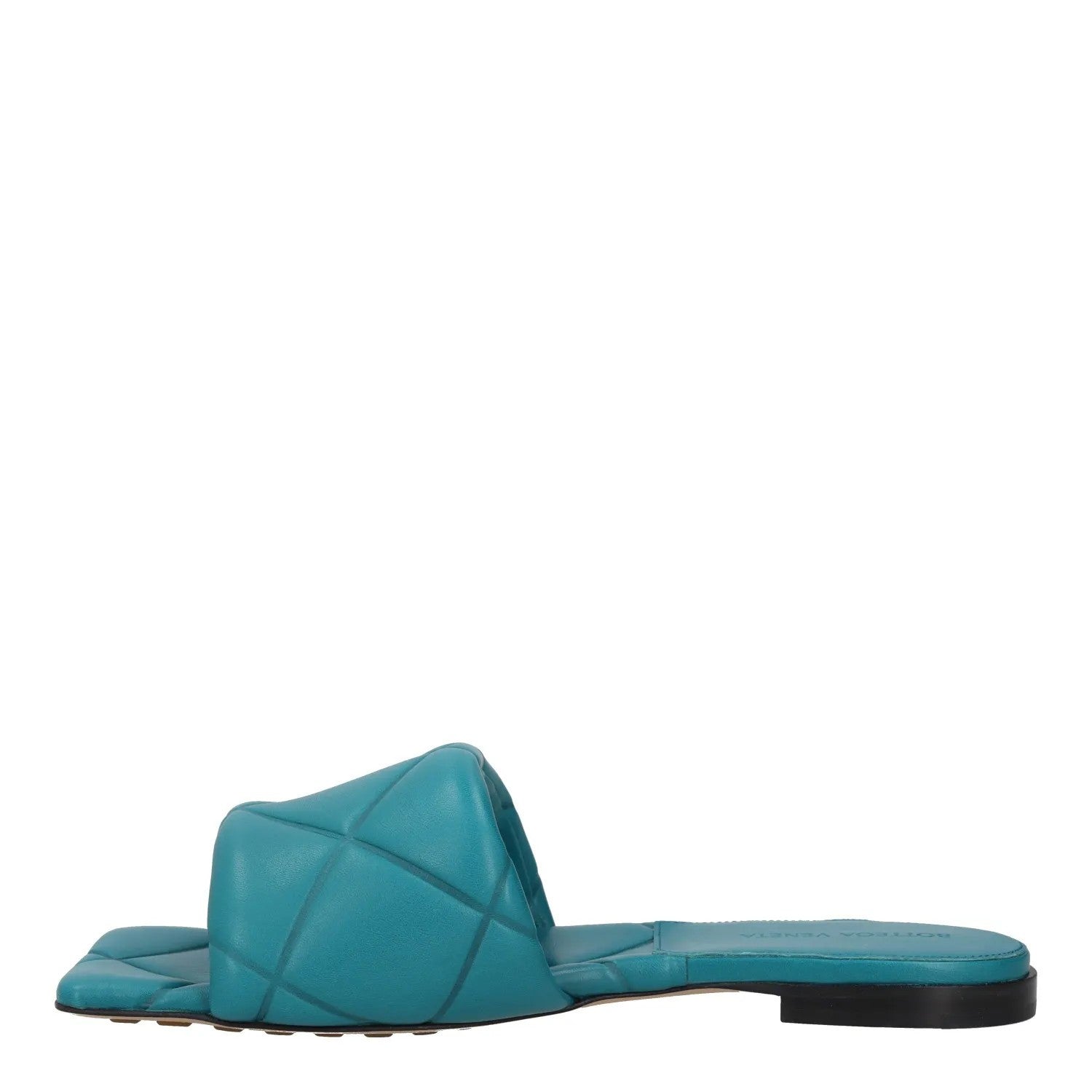 BOTTEGA VENETA Womens Slip On Sandals Blue Leather Flat UK 5.5 RRP 1010 — View 4