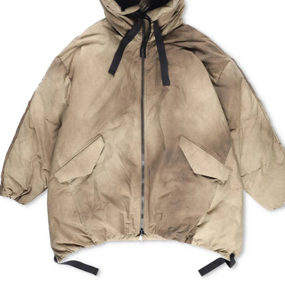 HOLDEN Mens Beige Hooded Puffer Jacket Nylon Polyamide Zip Closure S-M RRP 800 — View 3