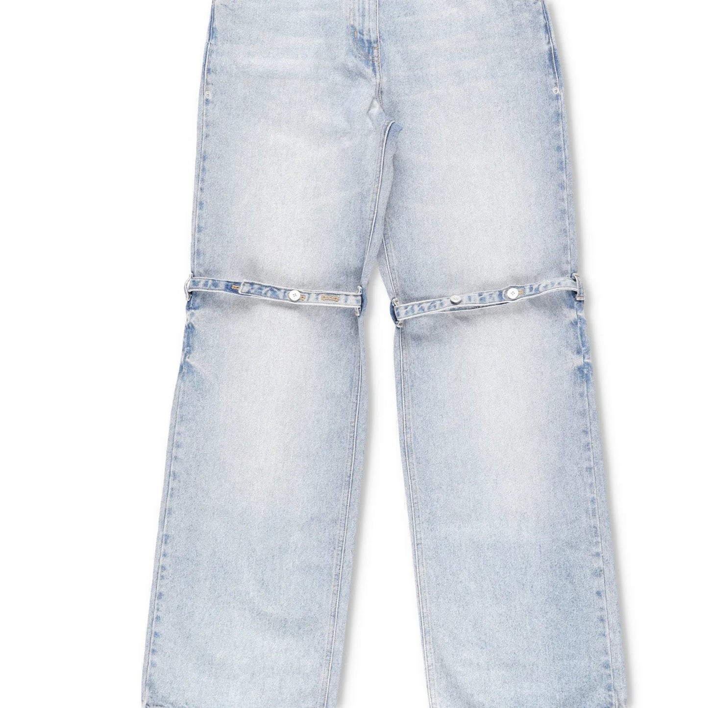 COURREGES Womens Sailor Blue Denim Baggy Pants Wide Leg Jeans Size 38 RRP 500 — View 3