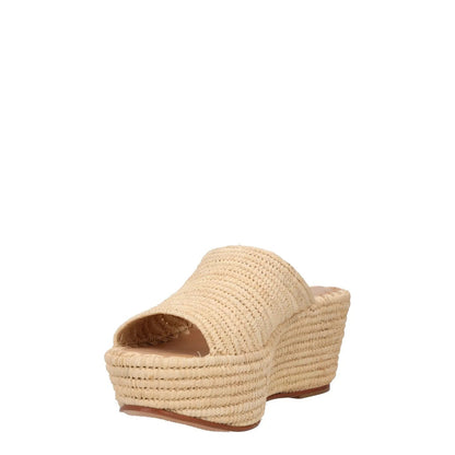 CARRIE FORBES Womens Wedge Heeled Sandals Beige Leather Open Toe UK 7 RRP 418 — View 3