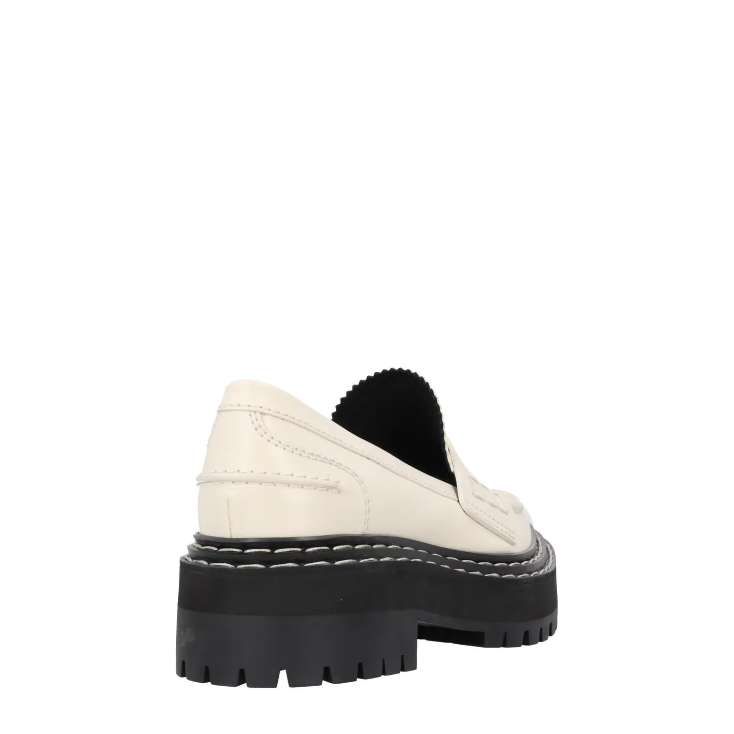 PROENZA SCHOULER Womens White Leather Platform Loafers Slip On UK 4.5 RRP 810 — View 6