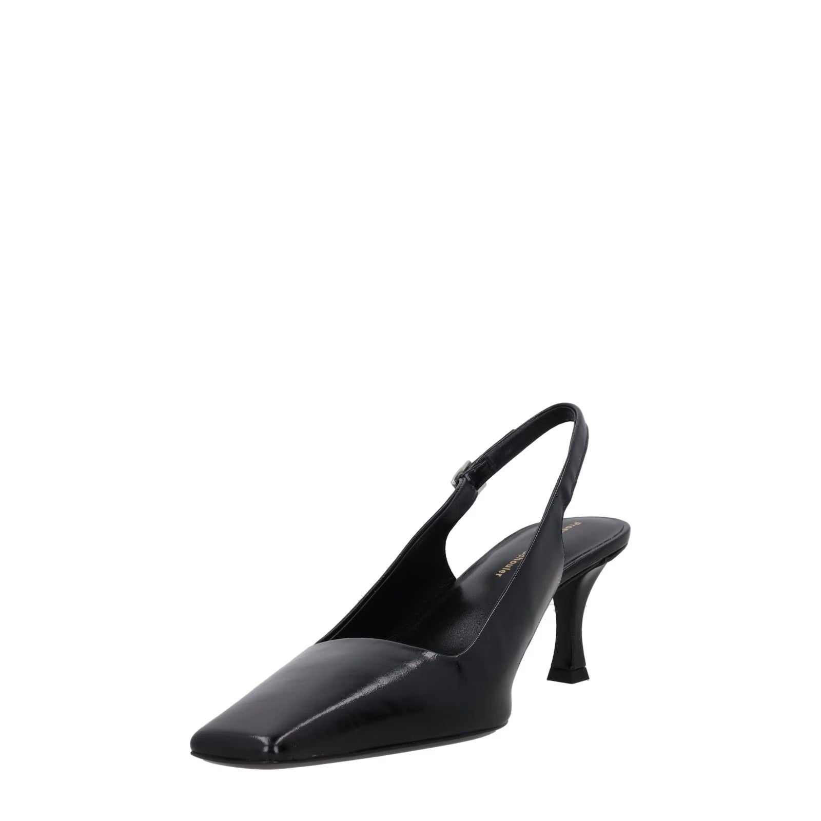 PROENZA SCHOULER Women Kitten Heel Strap Silver Buckle Leather Black EU41 RRP598 — View 3