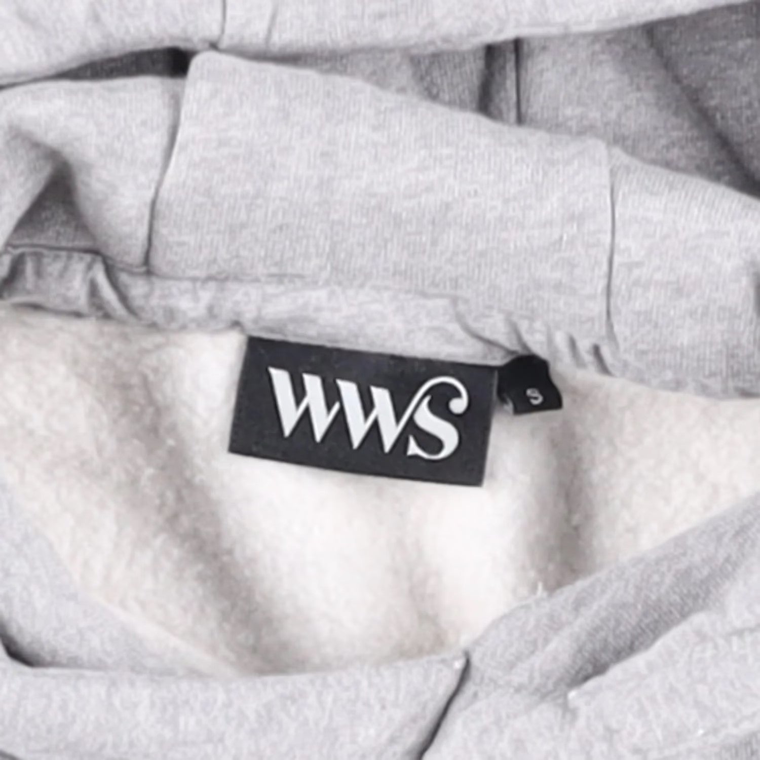 WWS Mens Hoodie Cotton Hoodie Pullover Front Large Print Grey Size S RRP 150 — View 6