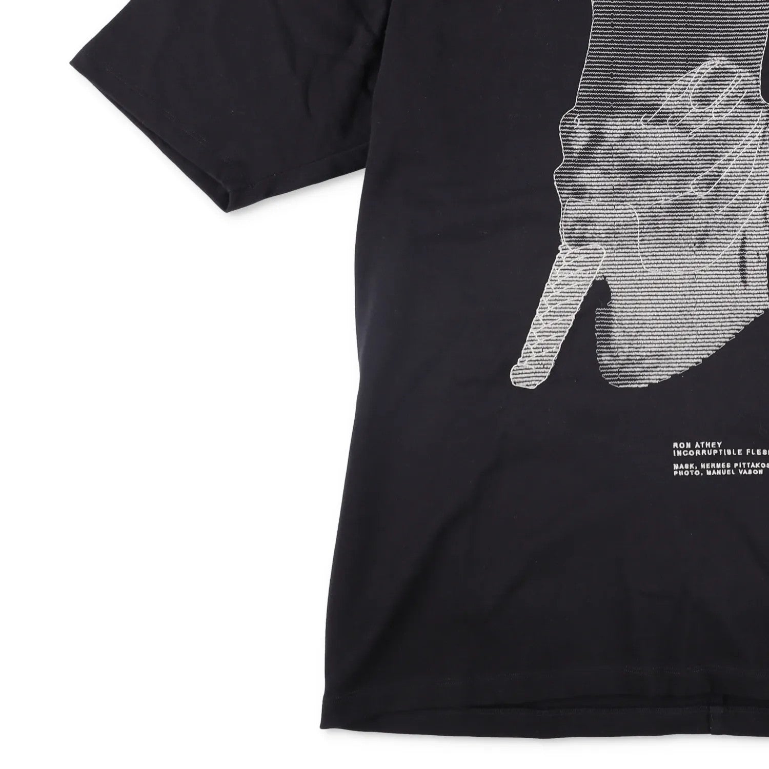 RICK OWENS Mens T-Shirt  Ron Jumbo Short Sleeve Crew Neck Black Size M RRP 585 — View 3