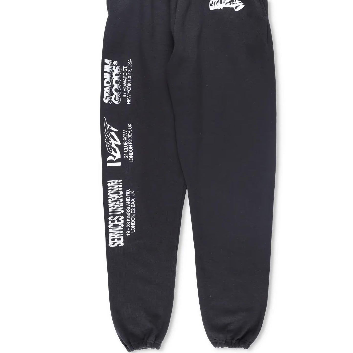 RUSSELL Mens Joggers Black Pockets White Writing Sweatpants Size M RRP 120 — View 3