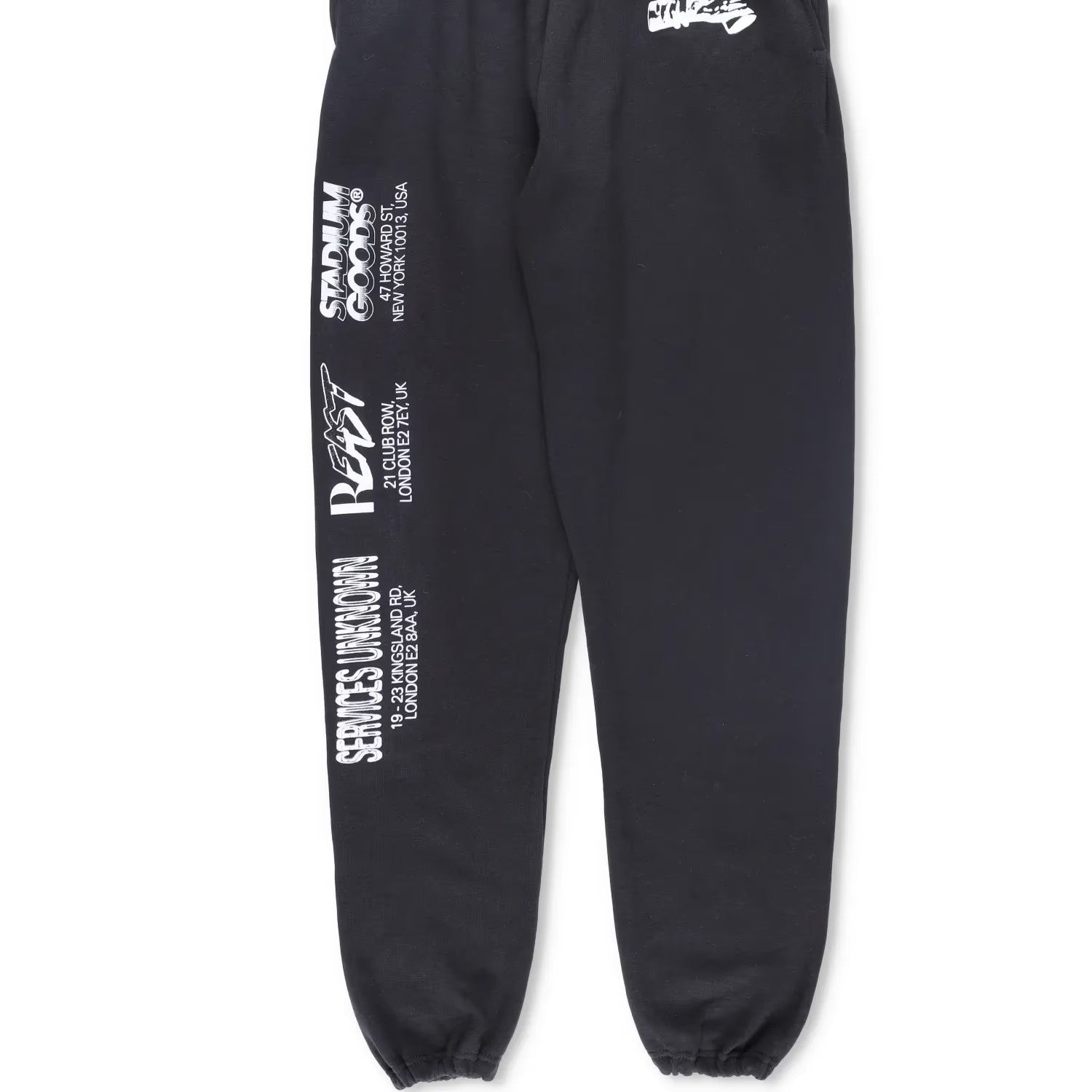 RUSSELL Mens Joggers Black Pockets White Writing Sweatpants Size M RRP 120 — View 3