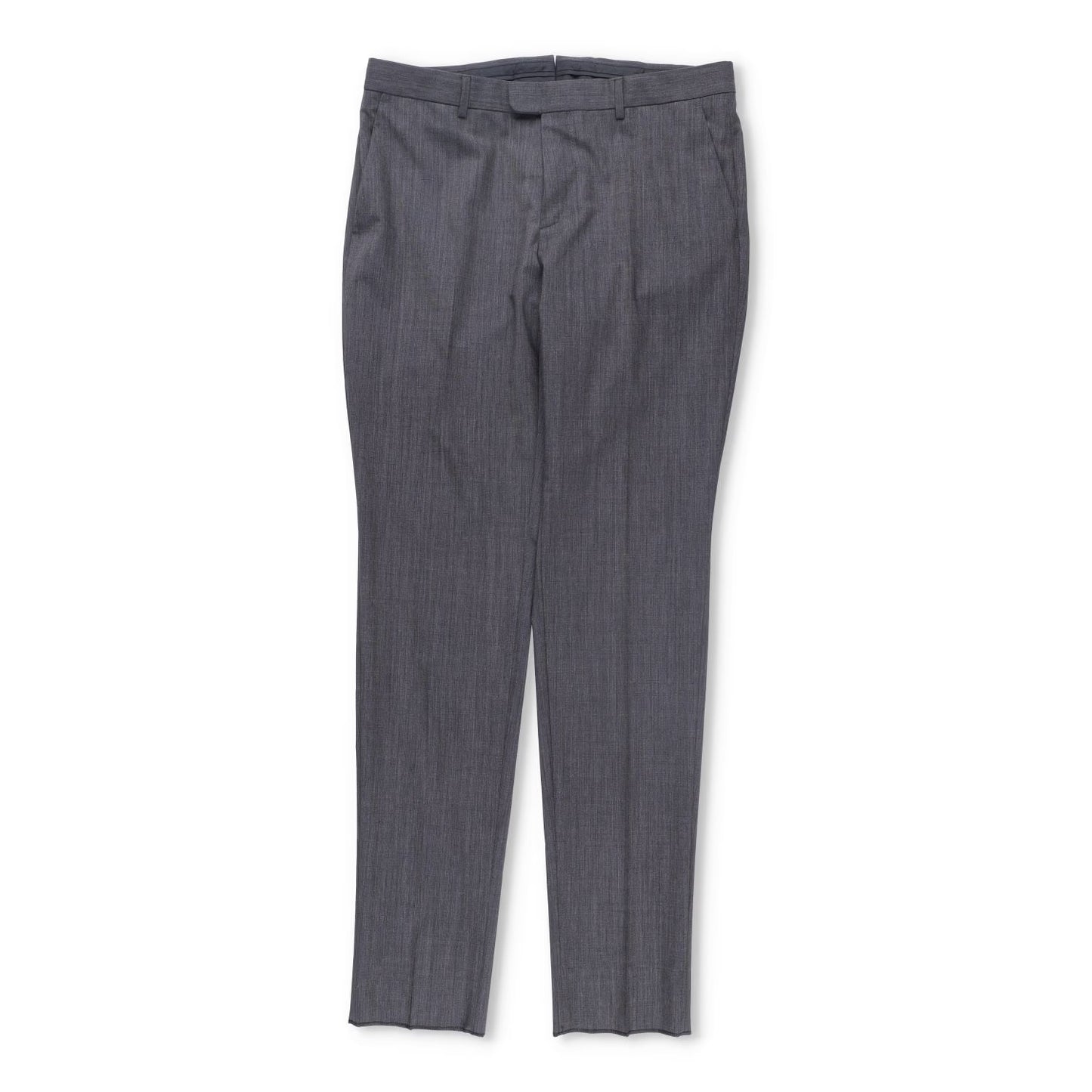 ZEGNA Mens Dress Pants Grey Pleated Flat Front Trousers Wool Blend 50 R RRP 350