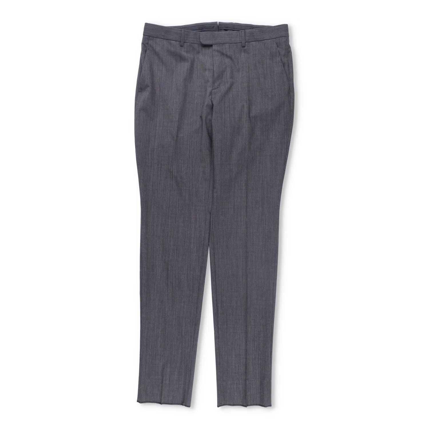 ZEGNA Mens Dress Pants Grey Pleated Flat Front Trousers Wool Blend 50 R RRP 350