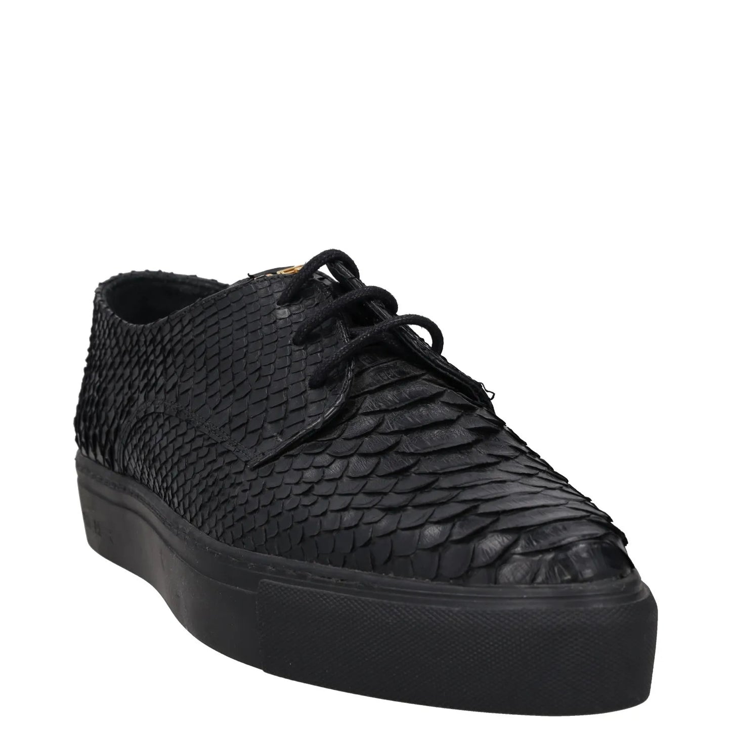 SWEAR Mens Shoes Black Leather Croc Detail Casual Sneaker Low Top UK8 RRP 250 — View 2