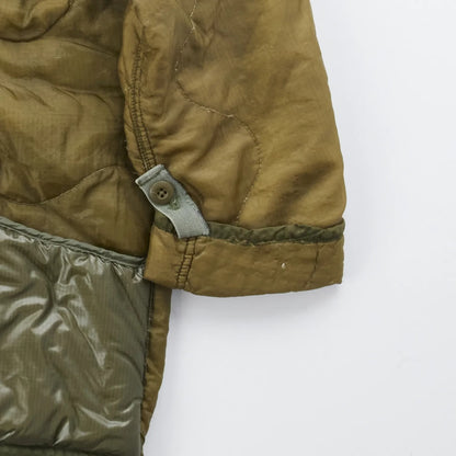 R13 Womens Refurbished Liner Jacket With Shearling Collar Green Quilted S RRP750 — View 4