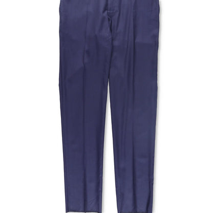 CANALI Mens Chino Trousers Wool Blue Pleated Slash Pockets Size 6 R RRP 250 — View 3