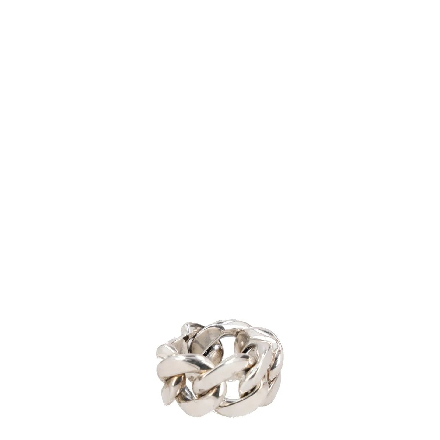BOTTEGA VENETA Womens Ring Silver Sterling Silver Chain Detail One Size RRP 580 — View 2