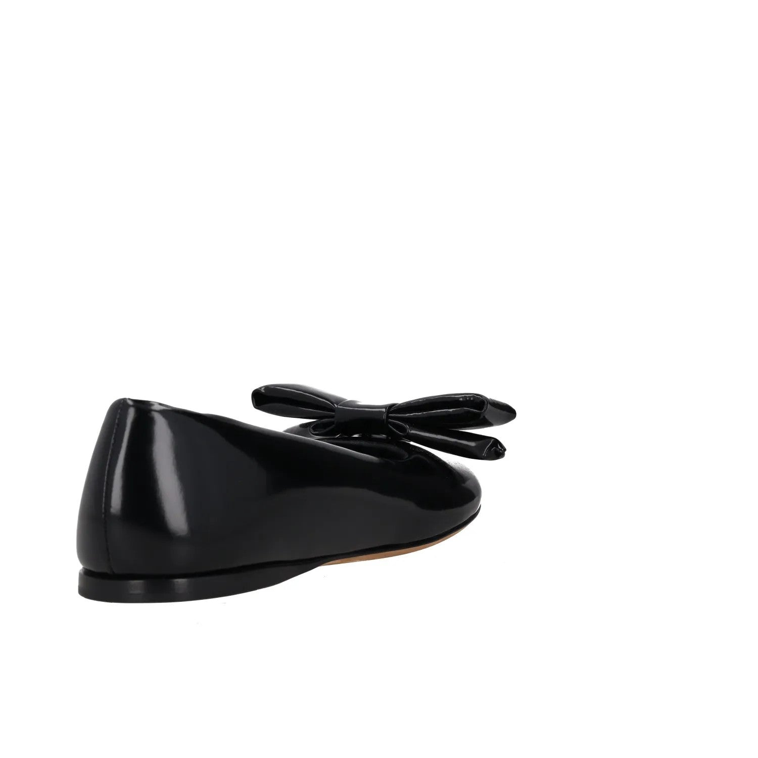 LOEWE Womens Flats Black Patent Leather Bow Detail Slip On Round Toe UK4 RRP 500 — View 6