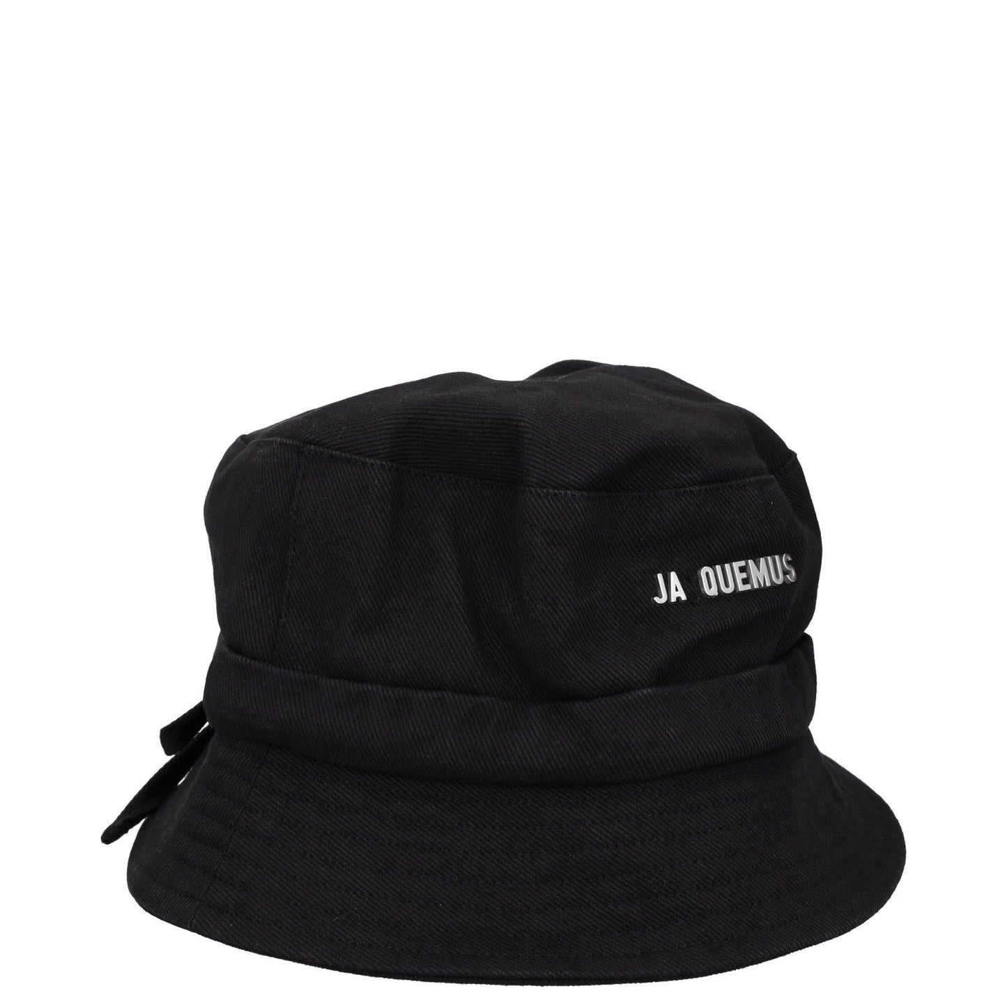 JACQUEMUS Womens Le Bob Gadjo Bucket Hat Black Cotton Logo Size 58 RRP 100