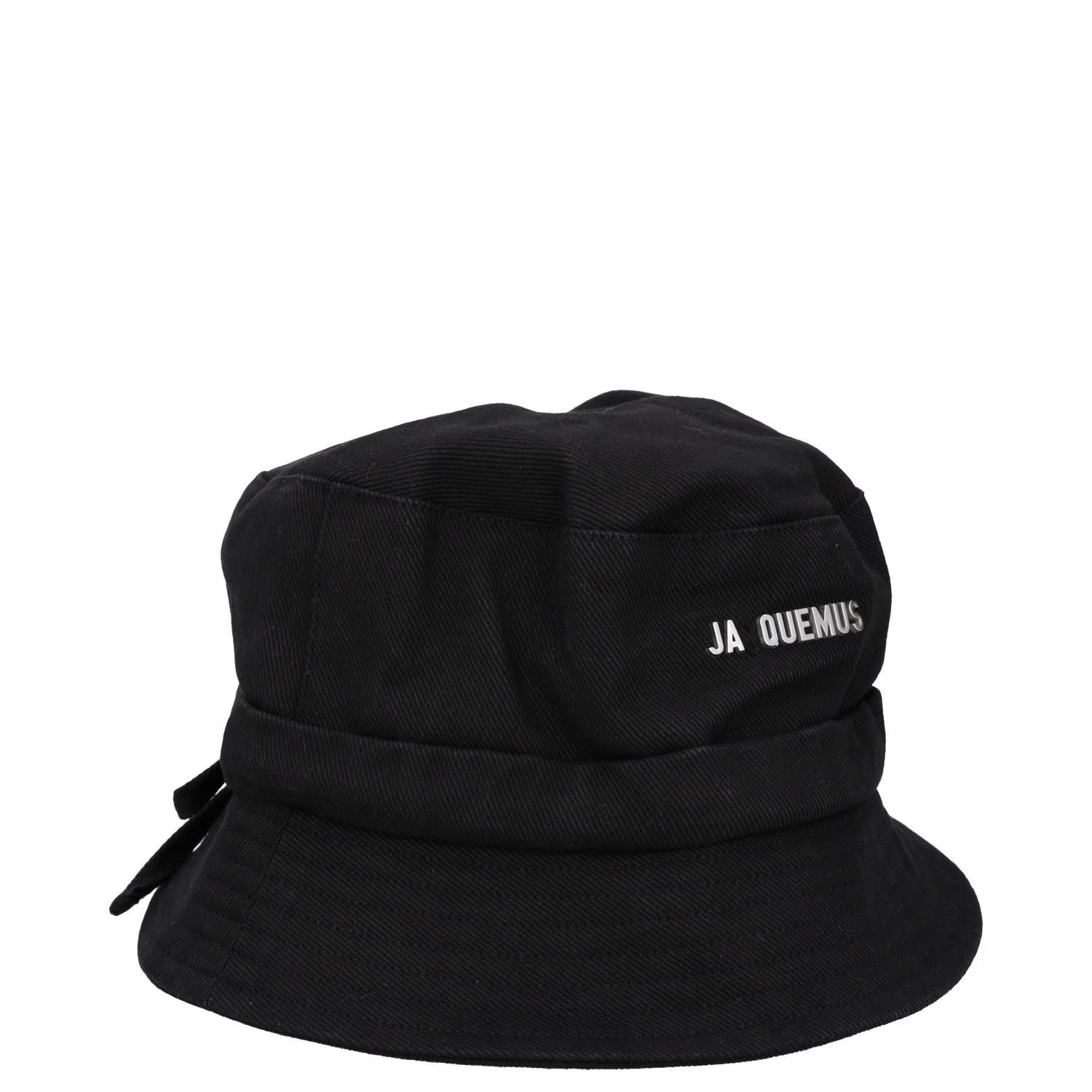 JACQUEMUS Womens Le Bob Gadjo Bucket Hat Black Cotton Logo Size 58 RRP 100