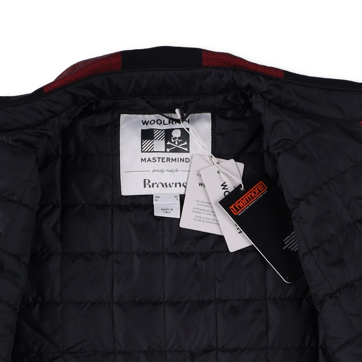 WOOLRICH X MASTERMIND Japan Buffalo Checked Jacket Red Cotton S/XS  RRP750 — View 14