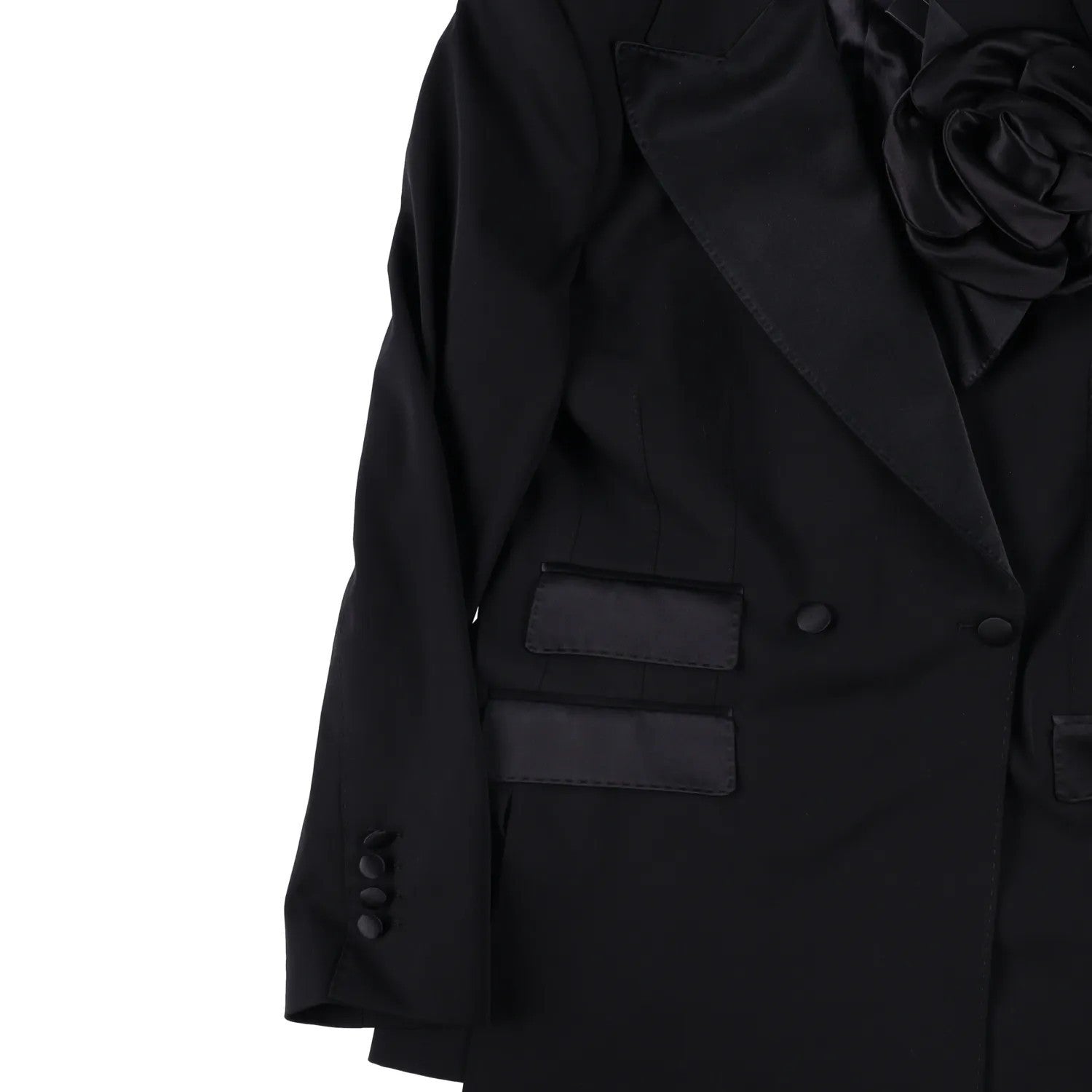 DOLCE & GABBANA Womens Jacket Blazer V-Neck Long Sleeve Black Size 40 RRP 3600 — View 4