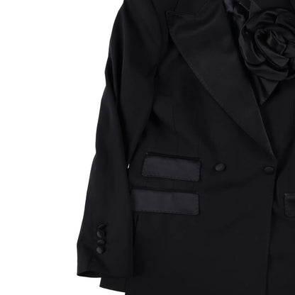 DOLCE & GABBANA Womens Jacket Blazer V-Neck Long Sleeve Black Size 40 RRP 3600 — View 4