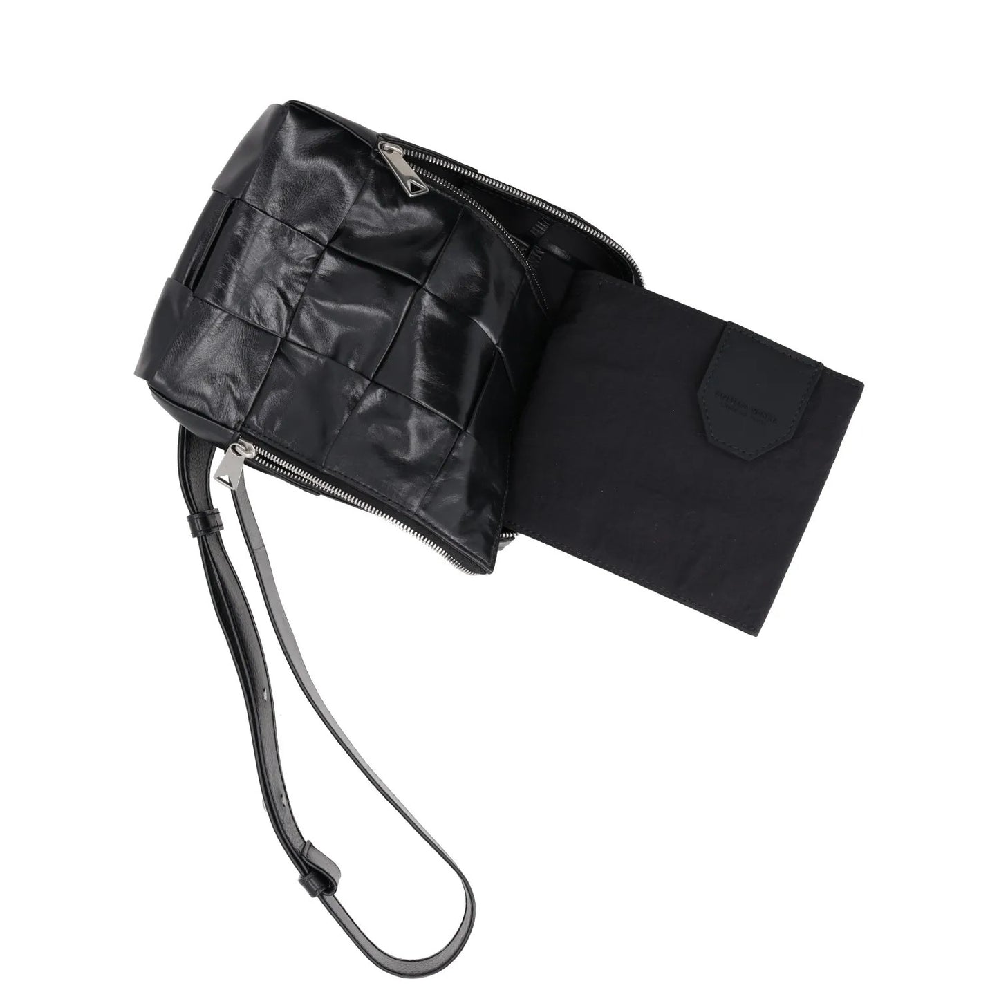 BOTTEGA VENETA Mens Intreccio Cassette Sling Crossbody Bag Black S RRP 1710 — View 5