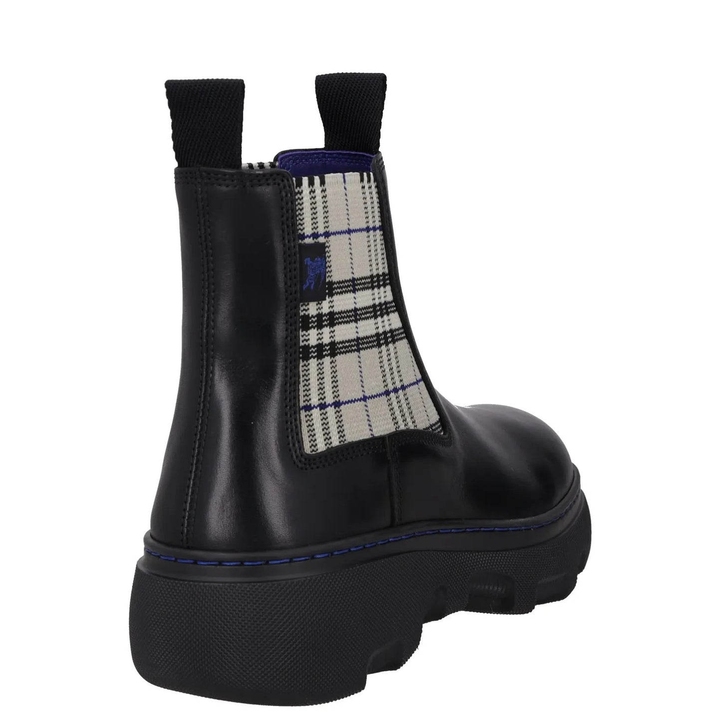 BURBERRY Womens Burb Creeper Chelsea Boot Flat Check Pattern Black UK3 RRP 828 — View 6