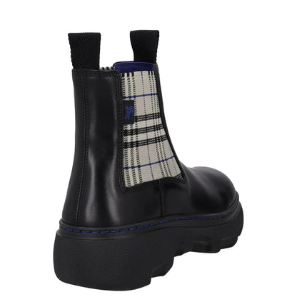 BURBERRY Womens Burb Creeper Chelsea Boot Flat Check Pattern Black UK3 RRP 828 — View 6