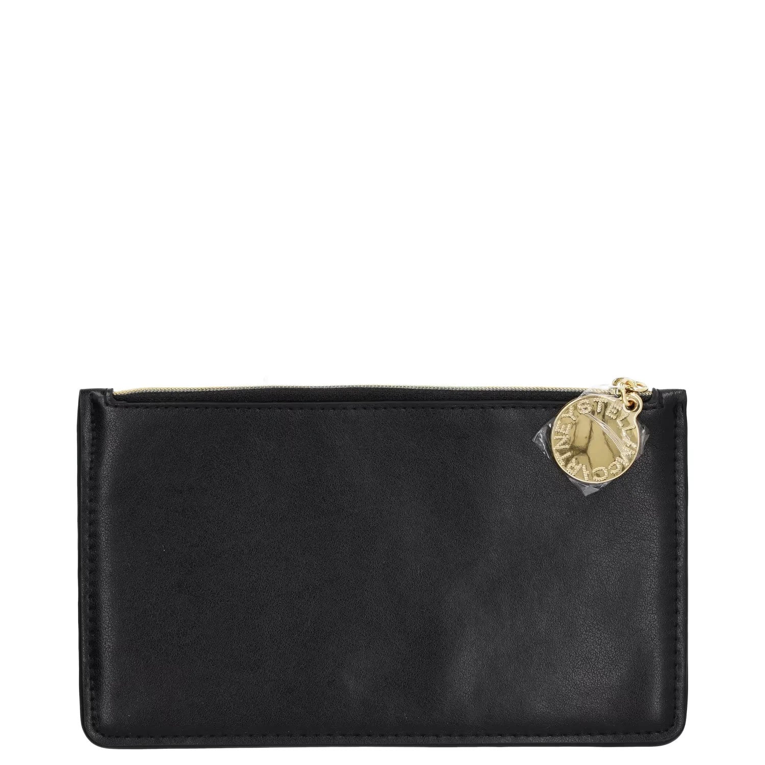 STELLA MCCARTNEY Womens Leather Wallet Zip-Around Black Size Small RRP 100