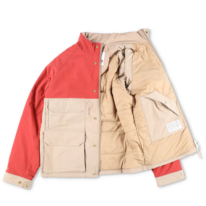 HOLUBAR Mens Coat Beige Red Snap Closure Stand Up Collar Pockets L - 4 RRP 500 — View 7
