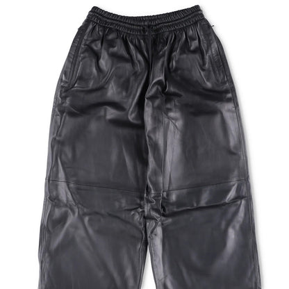 WARDROBE NYC Womens Leather Trousers Track Pant Wide Leg Black S RRP 1560 — View 2