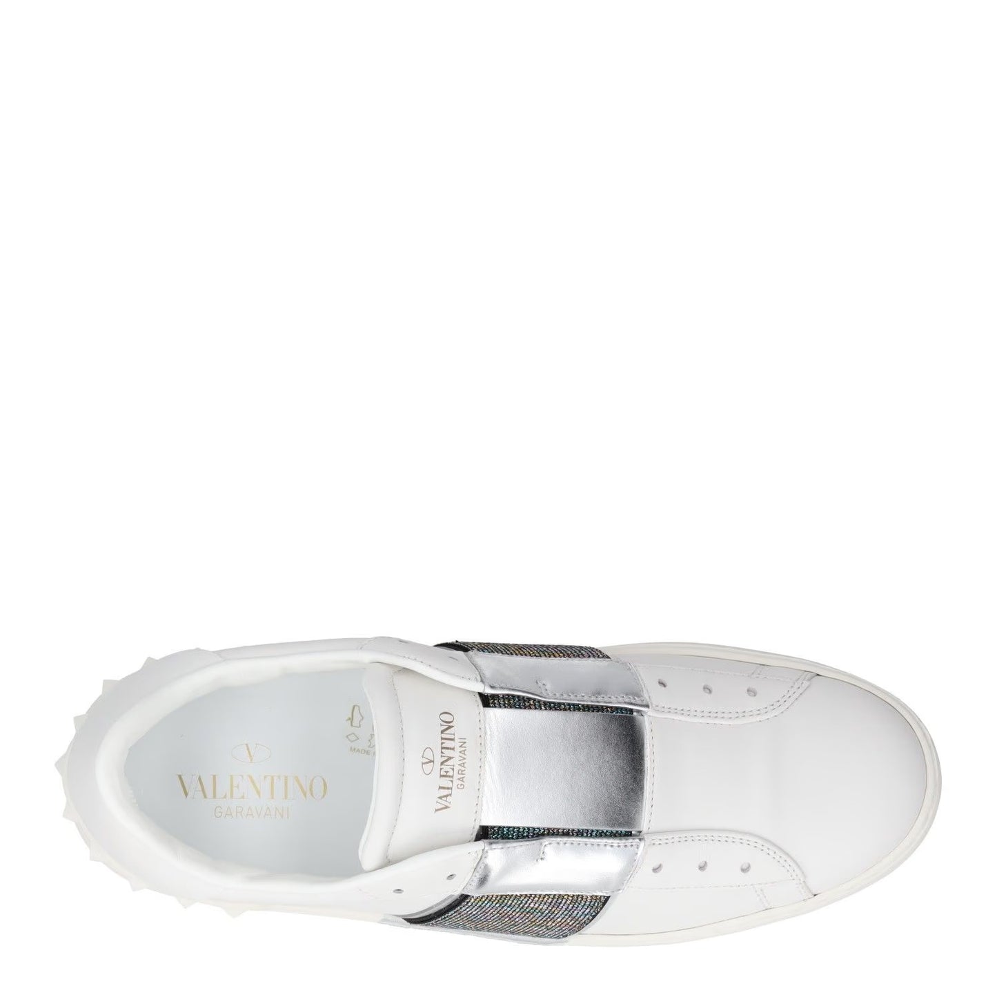 VALENTINO Womens Trainers White Grey Leather Low Top Lace Up UK 7 RRP 680 — View 7