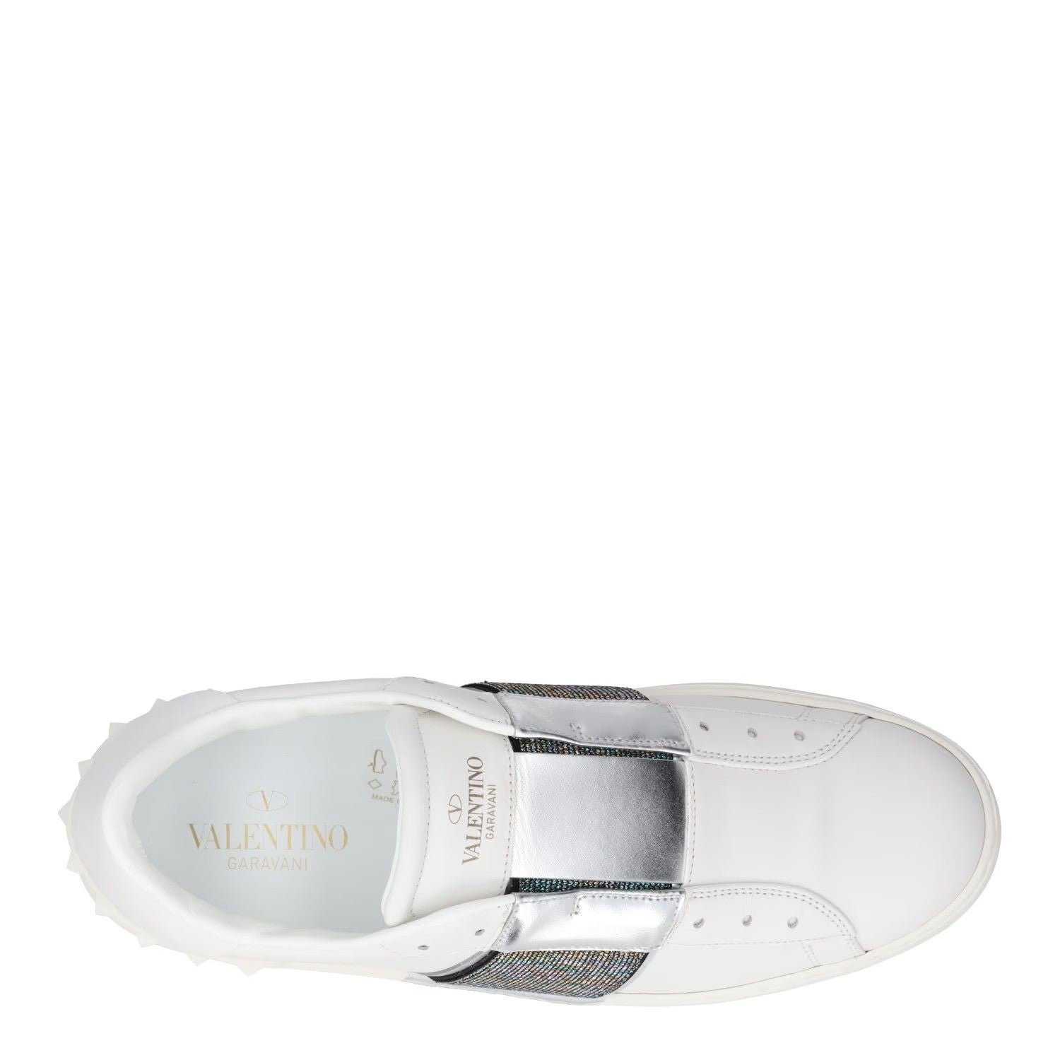 VALENTINO Womens Trainers White Grey Leather Low Top Lace Up UK 7 RRP 680 — View 7