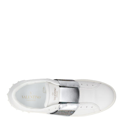 VALENTINO Womens Trainers White Grey Leather Low Top Lace Up UK 7 RRP 680 — View 7